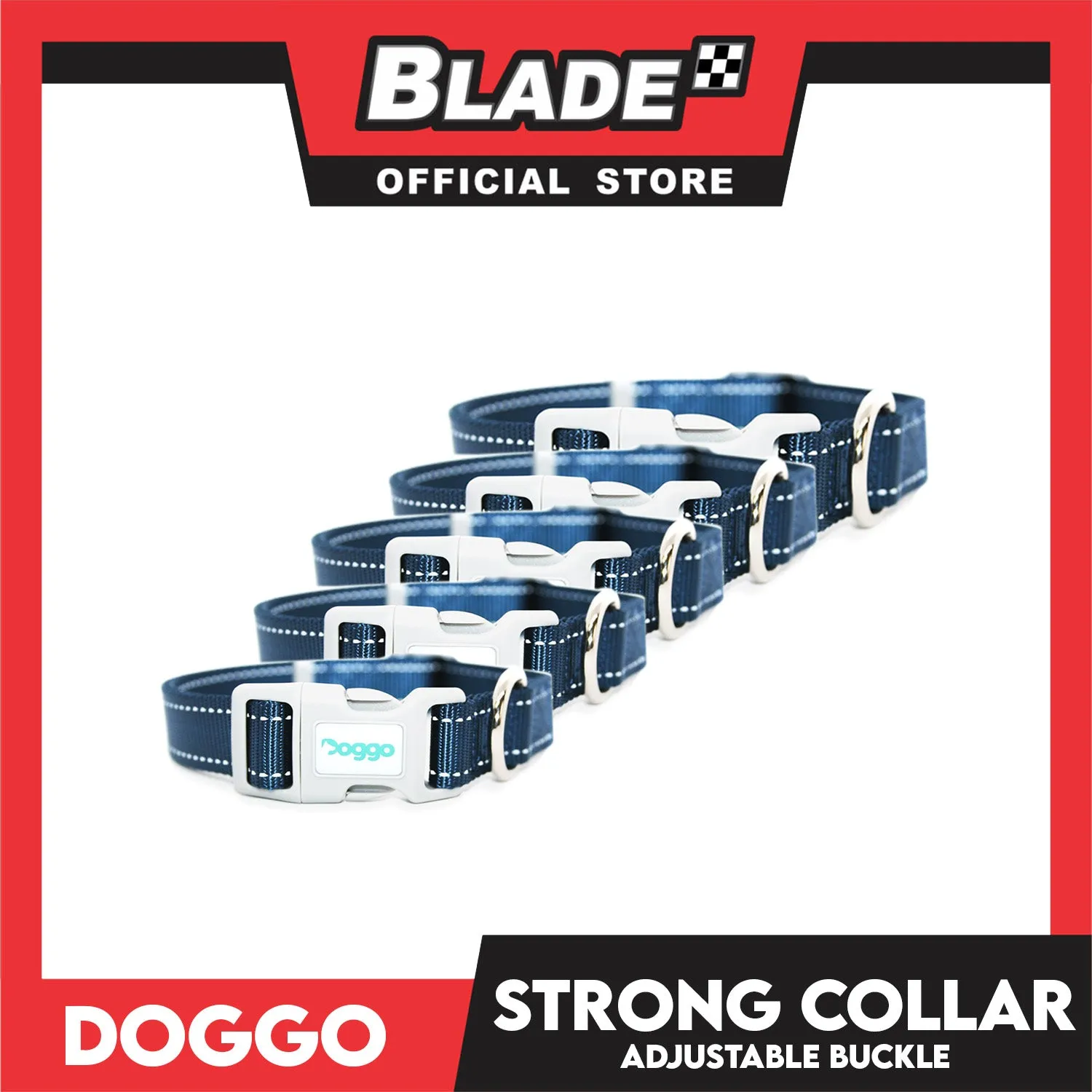 Doggo Strong Collar Extra Large Size (Blue) Soft And Durable Collar for Your Dog