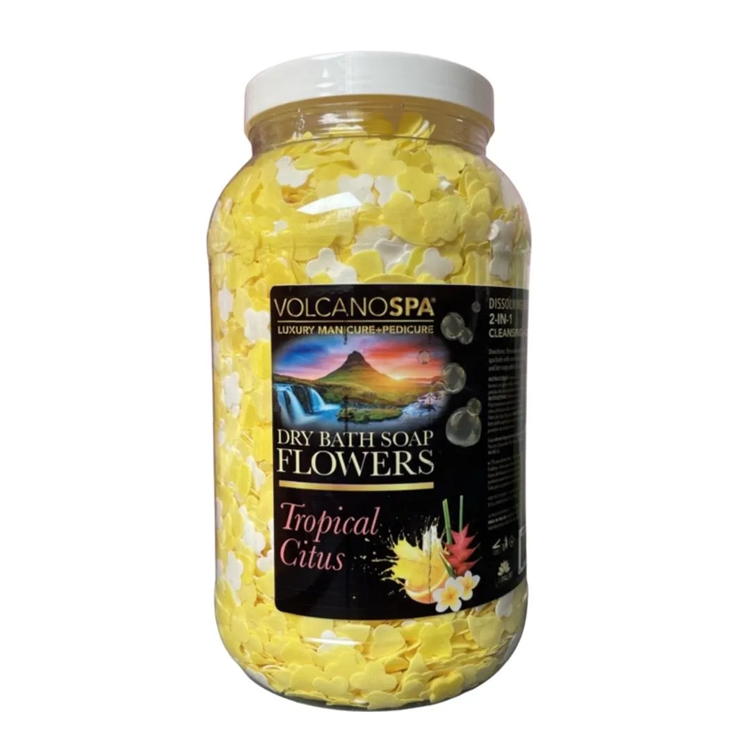 Dry Bath Soap Flowers 1 Gallon - Tropical Citrus