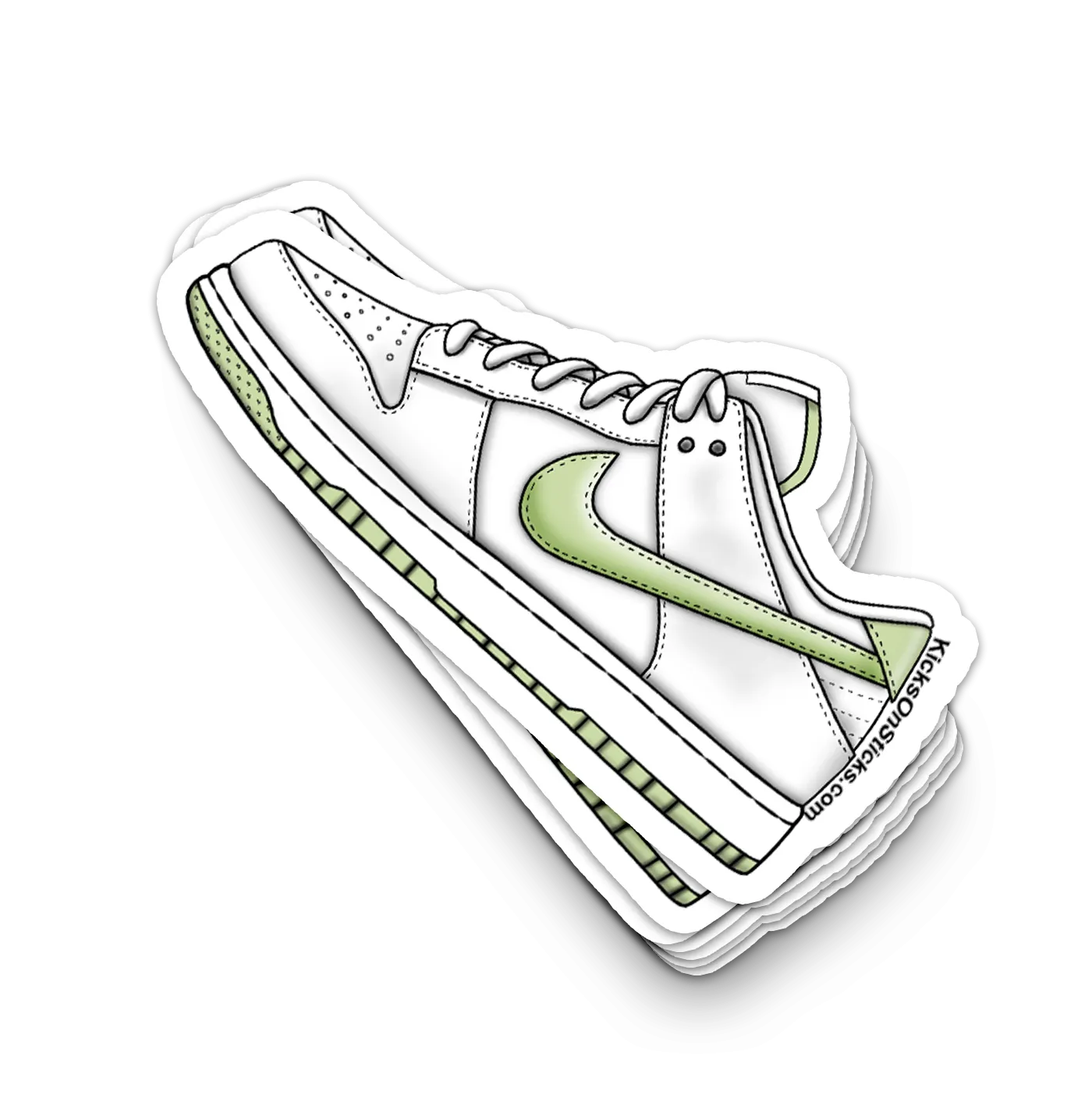 Dunk Low "White Honeydew" Sneaker Sticker