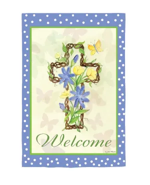 Easter Welcome Suede Garden Flag,14s11266