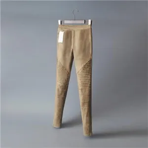Elastic Suede Pants