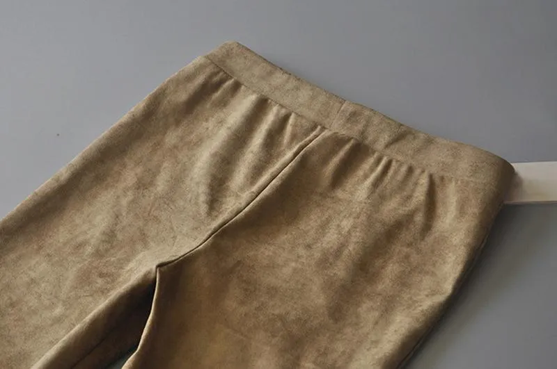 Elastic Suede Pants