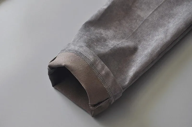 Elastic Suede Pants