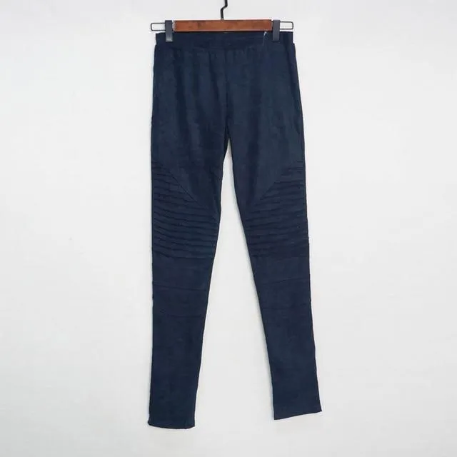 Elastic Suede Pants
