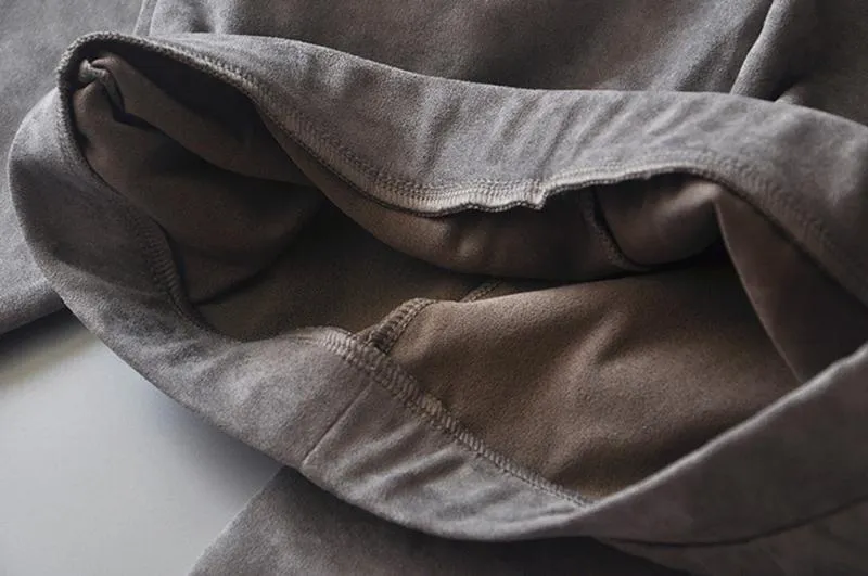 Elastic Suede Pants
