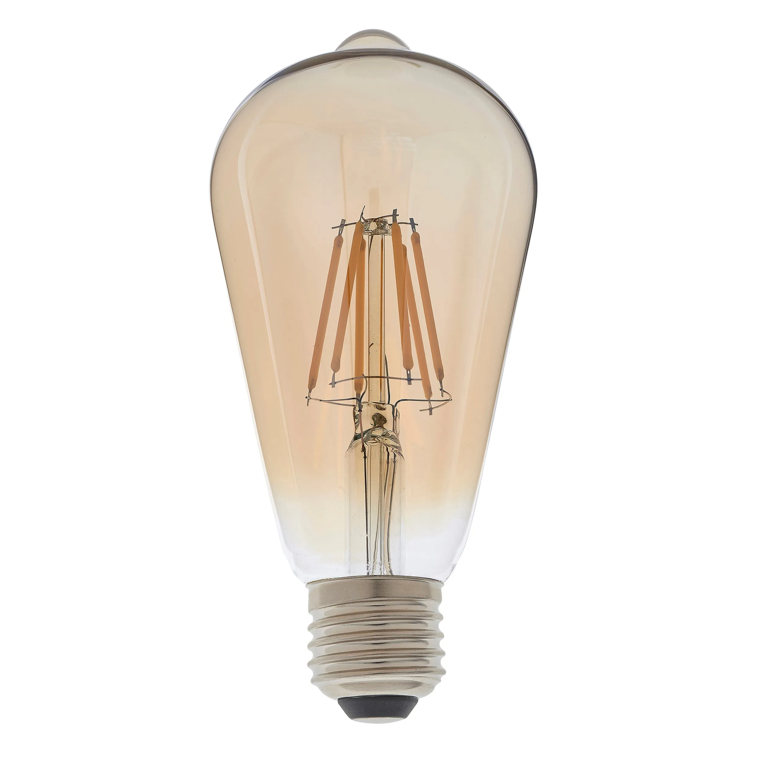 Endon 93032 E27 LED filament pear 1lt Accessory Amber glass 6W LED E27 Warm White