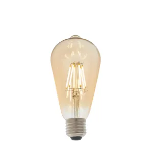 Endon 93032 E27 LED filament pear 1lt Accessory Amber glass 6W LED E27 Warm White