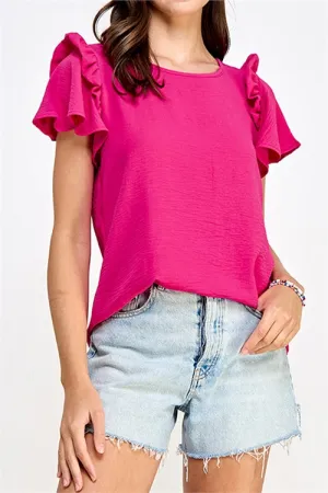 Flowing in Fuchsia Blouse