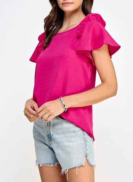 Flowing in Fuchsia Blouse