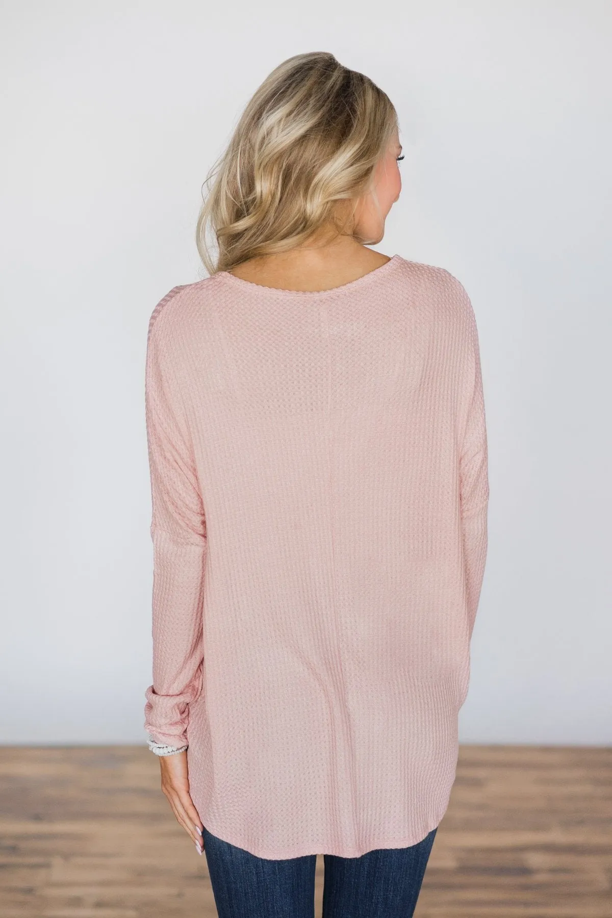 Forever Enough Button Top- Blush