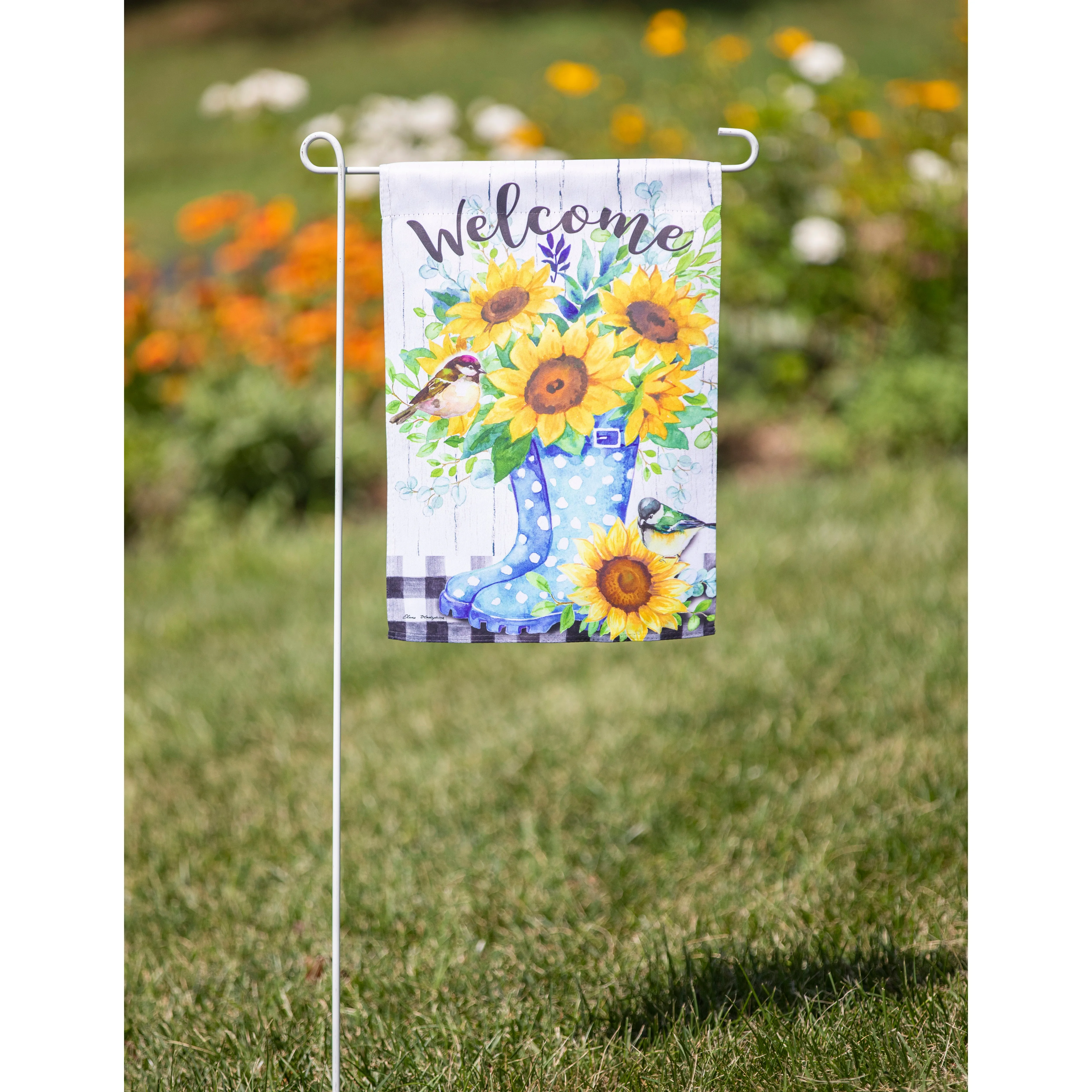 Garden Sunflowers Garden Suede Flag,14s10932
