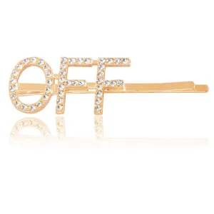 Golden Off Word Hairclip