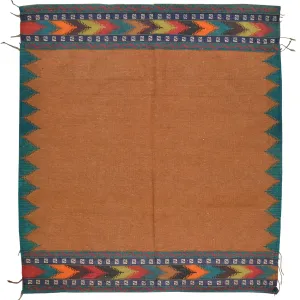 Hand-Woven Oriental Flat-weave Sumak Tribal Kilim Wool Rug (Size 4.2 X 4.5) Cwral-7659