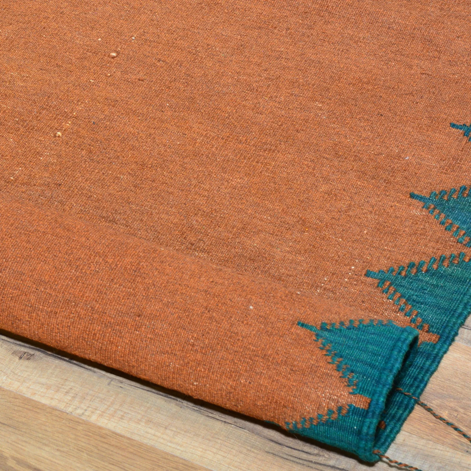 Hand-Woven Oriental Flat-weave Sumak Tribal Kilim Wool Rug (Size 4.2 X 4.5) Cwral-7659