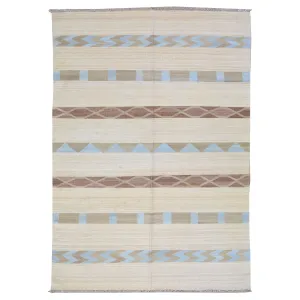 Hand-Woven Southwestern Reversible Kilim Wool Rug (Size 5.0 X 7.10) Brrsf-6183