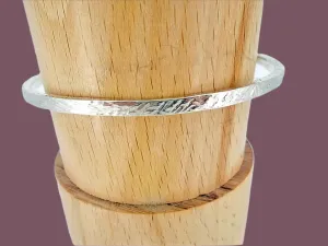 Handmade Sterling Silver 925 Hammered Cuff Bracelet