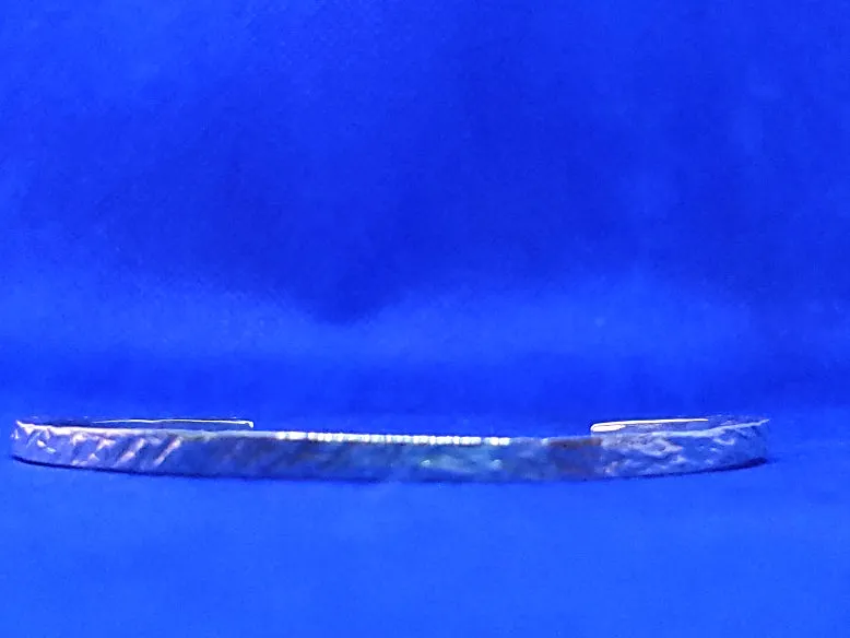 Handmade Sterling Silver 925 Hammered Cuff Bracelet