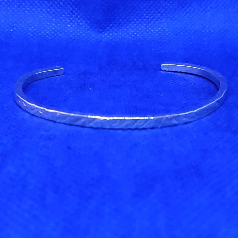 Handmade Sterling Silver 925 Hammered Cuff Bracelet