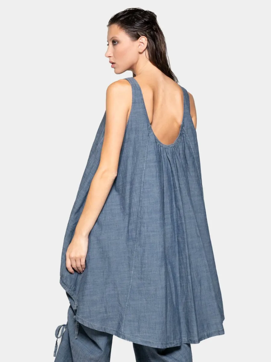 Hi Lo Drawstring Hem Tunic