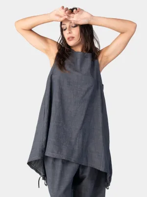 Hi Lo Drawstring Hem Tunic