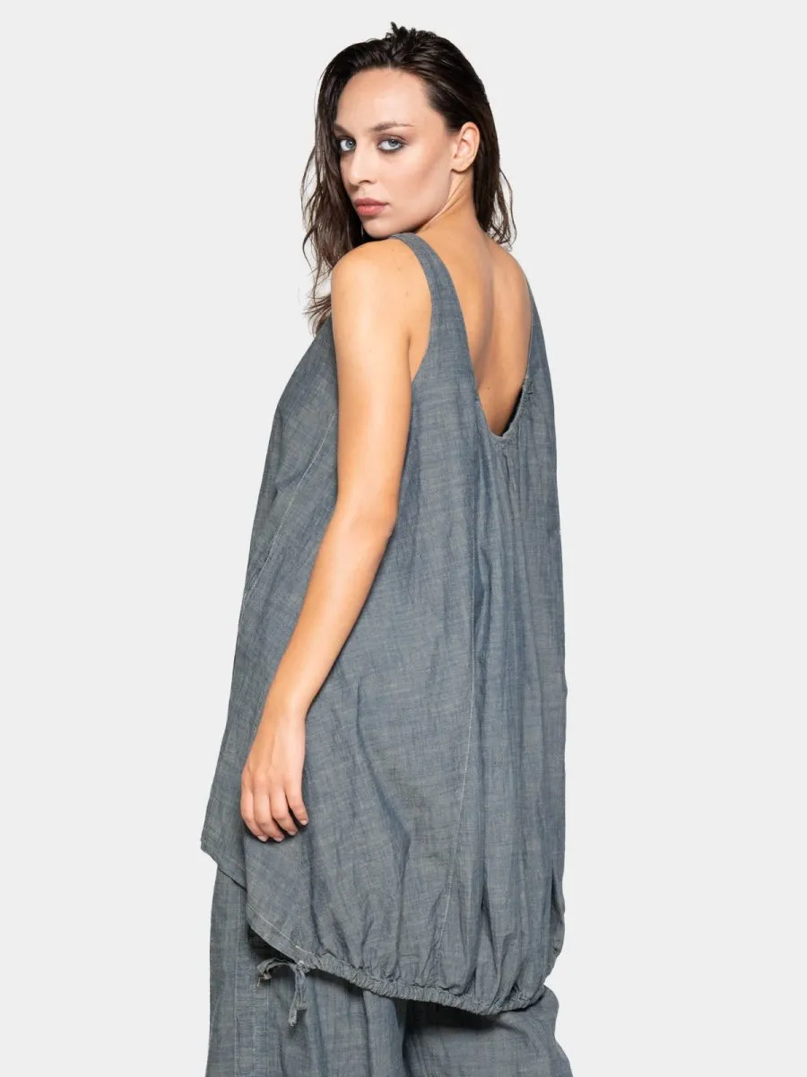 Hi Lo Drawstring Hem Tunic