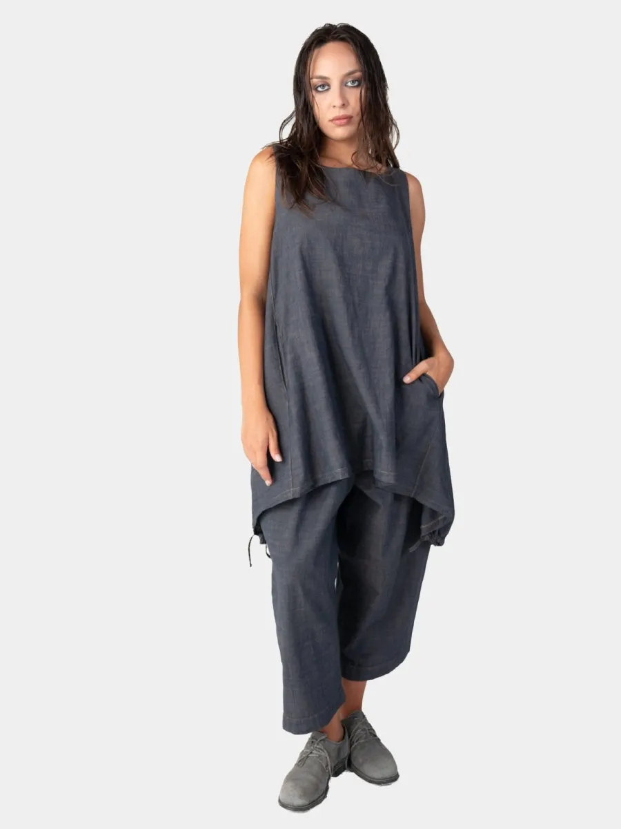Hi Lo Drawstring Hem Tunic