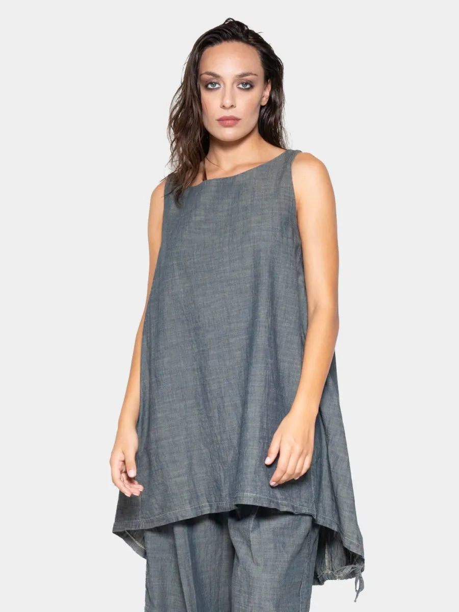 Hi Lo Drawstring Hem Tunic