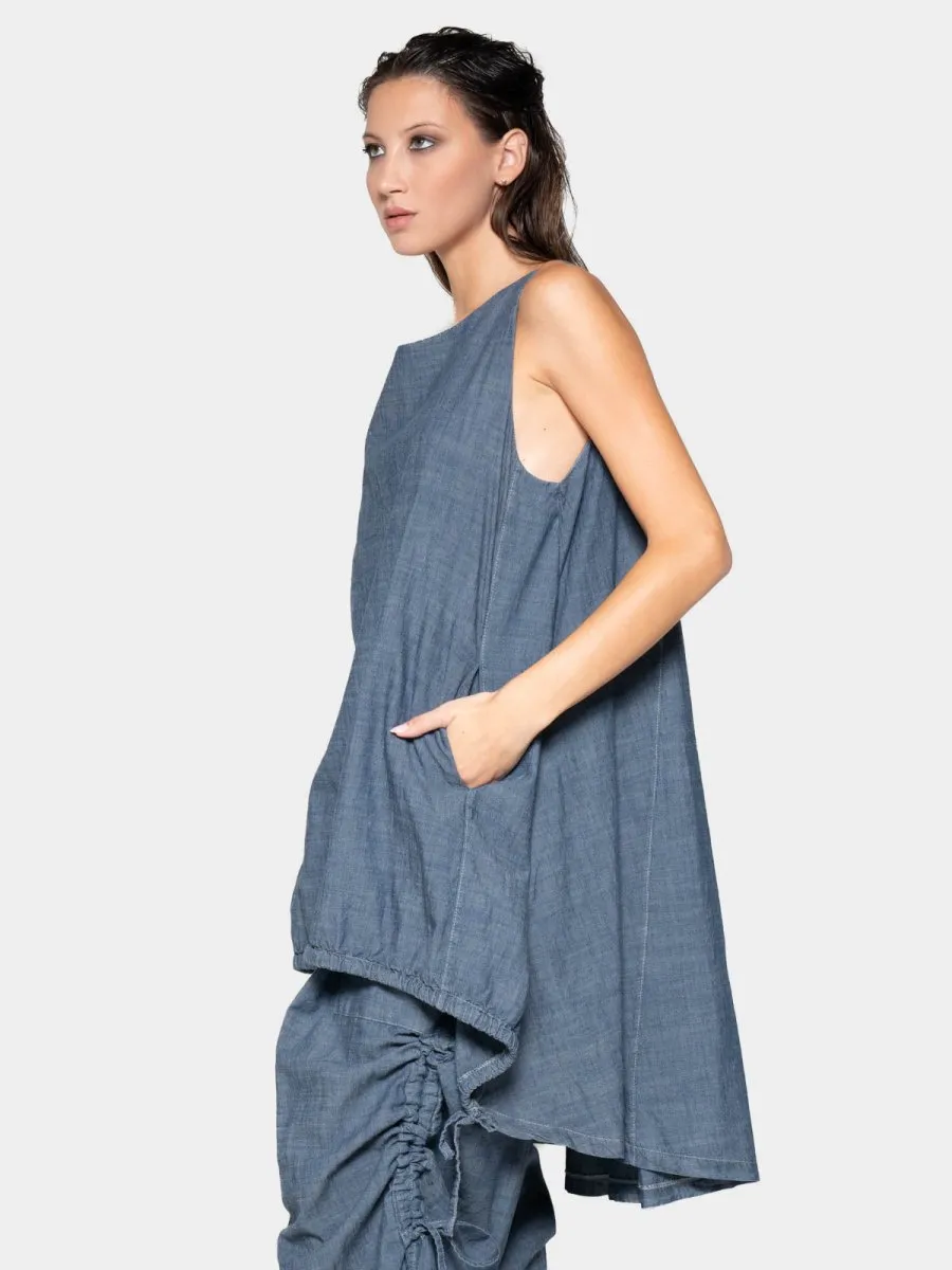 Hi Lo Drawstring Hem Tunic