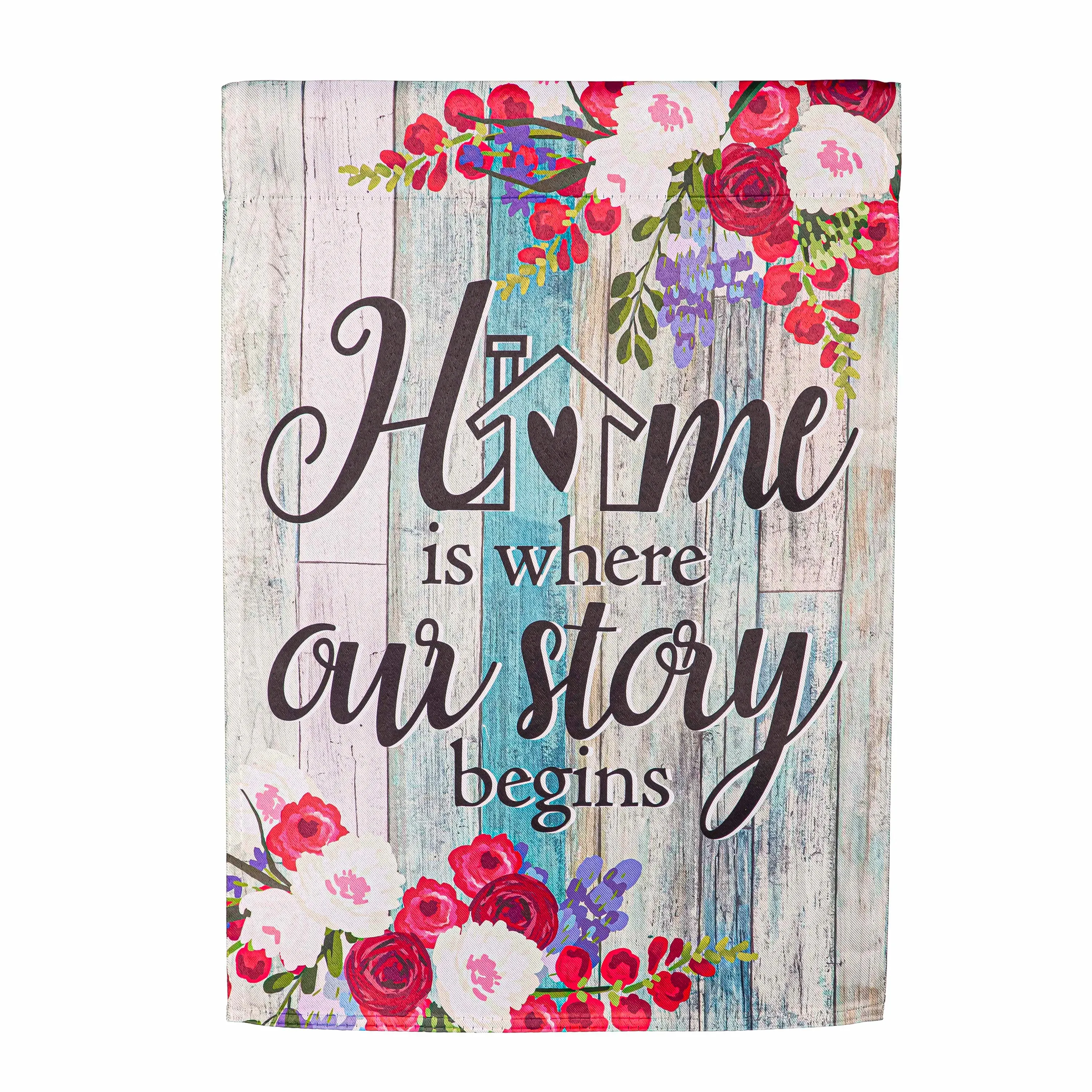 Home Is Where Our Story Begins Suede Garden Flag,14s12064