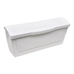 Horizontal Plastic White Mailbox