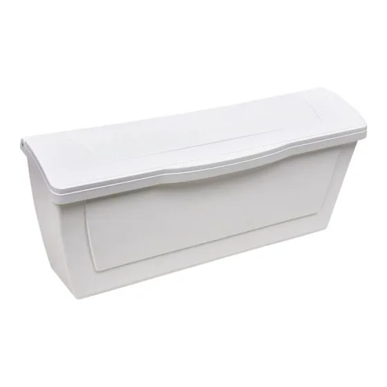 Horizontal Plastic White Mailbox