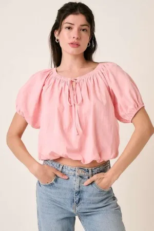 Im Blushing Crop Top Blouse
