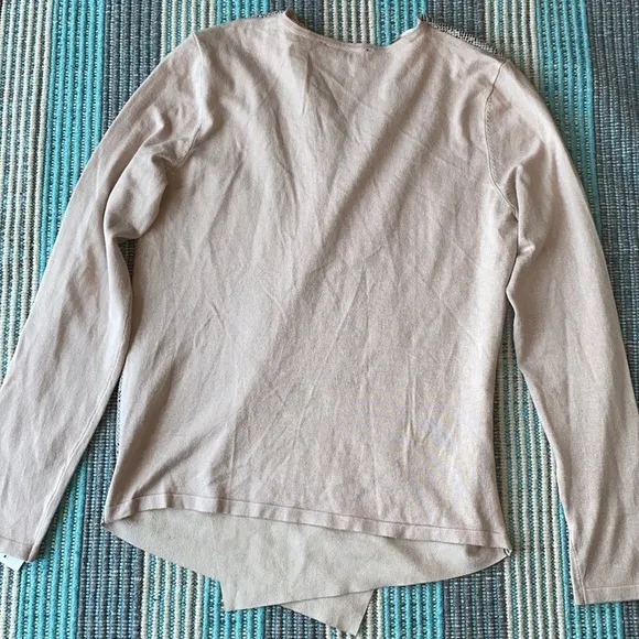 INC Printed Moleskin Mixed Media Cardigan