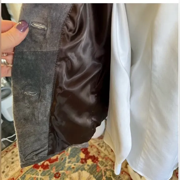Jacklyn Smith Gray Suede Blazer