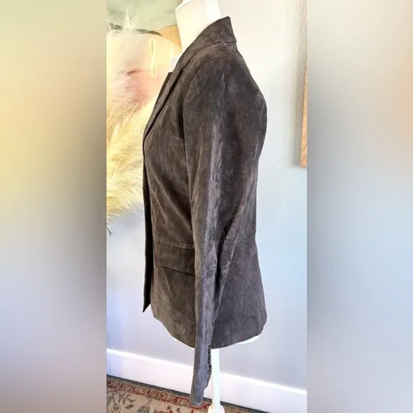 Jacklyn Smith Gray Suede Blazer