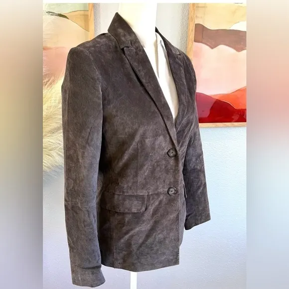 Jacklyn Smith Gray Suede Blazer