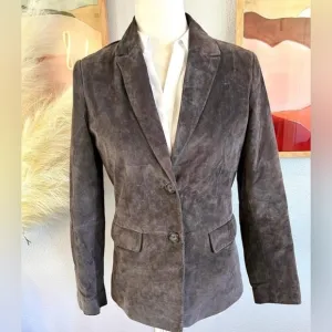 Jacklyn Smith Gray Suede Blazer