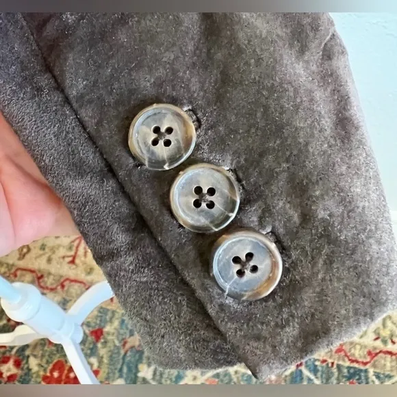 Jacklyn Smith Gray Suede Blazer
