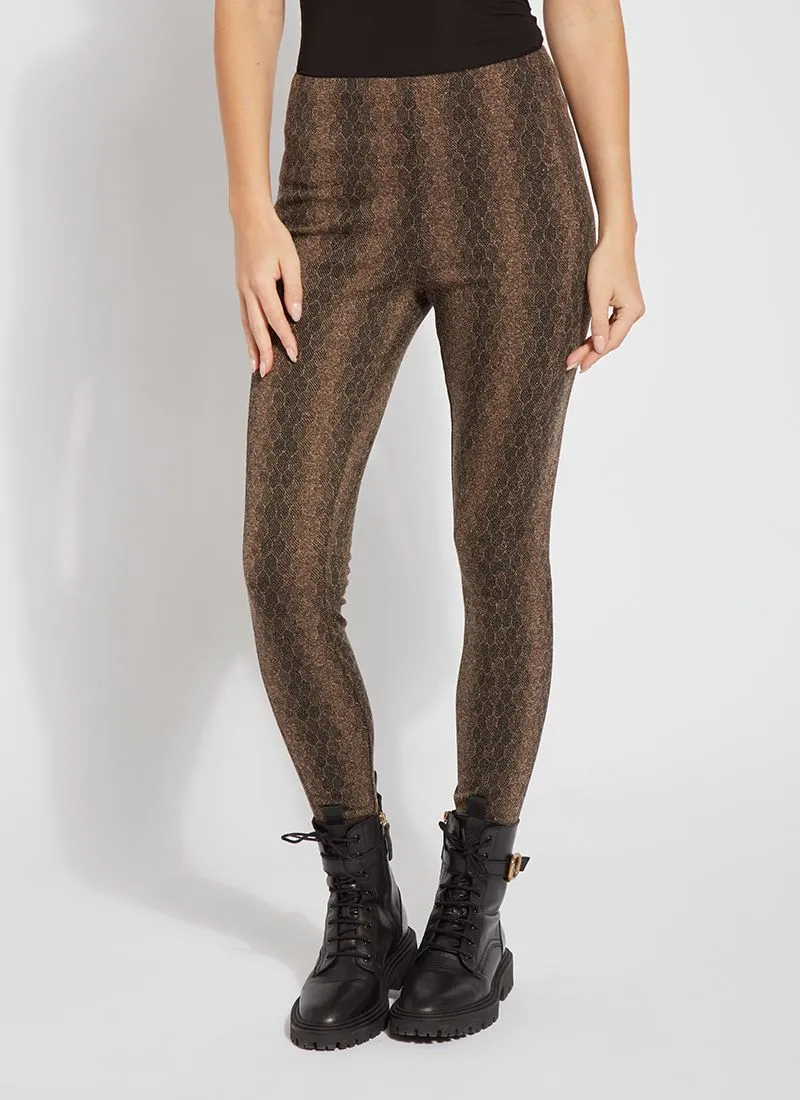 Jacquard Laura Legging | Warm Honeycomb