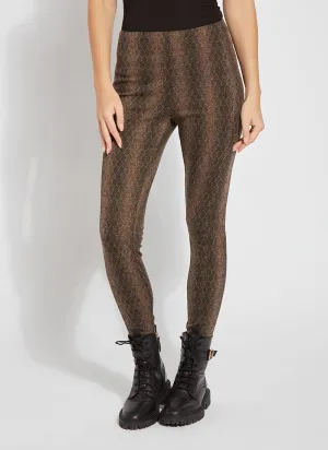 Jacquard Laura Legging | Warm Honeycomb