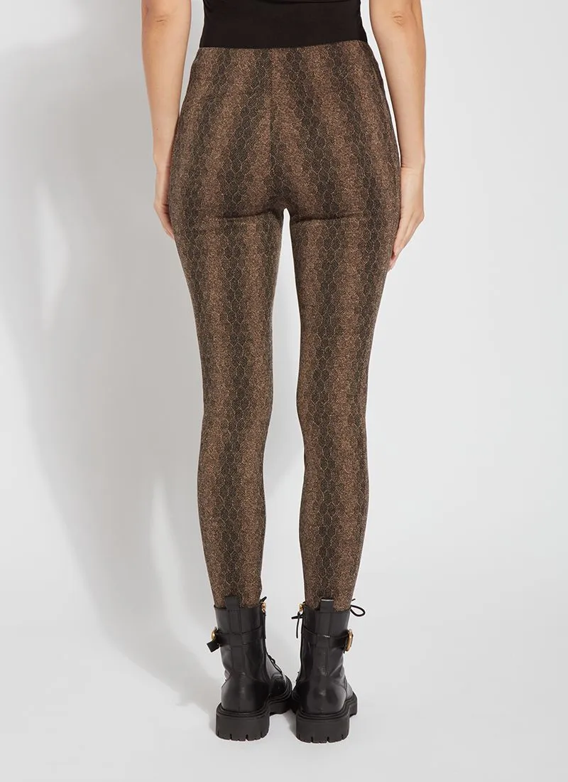 Jacquard Laura Legging | Warm Honeycomb