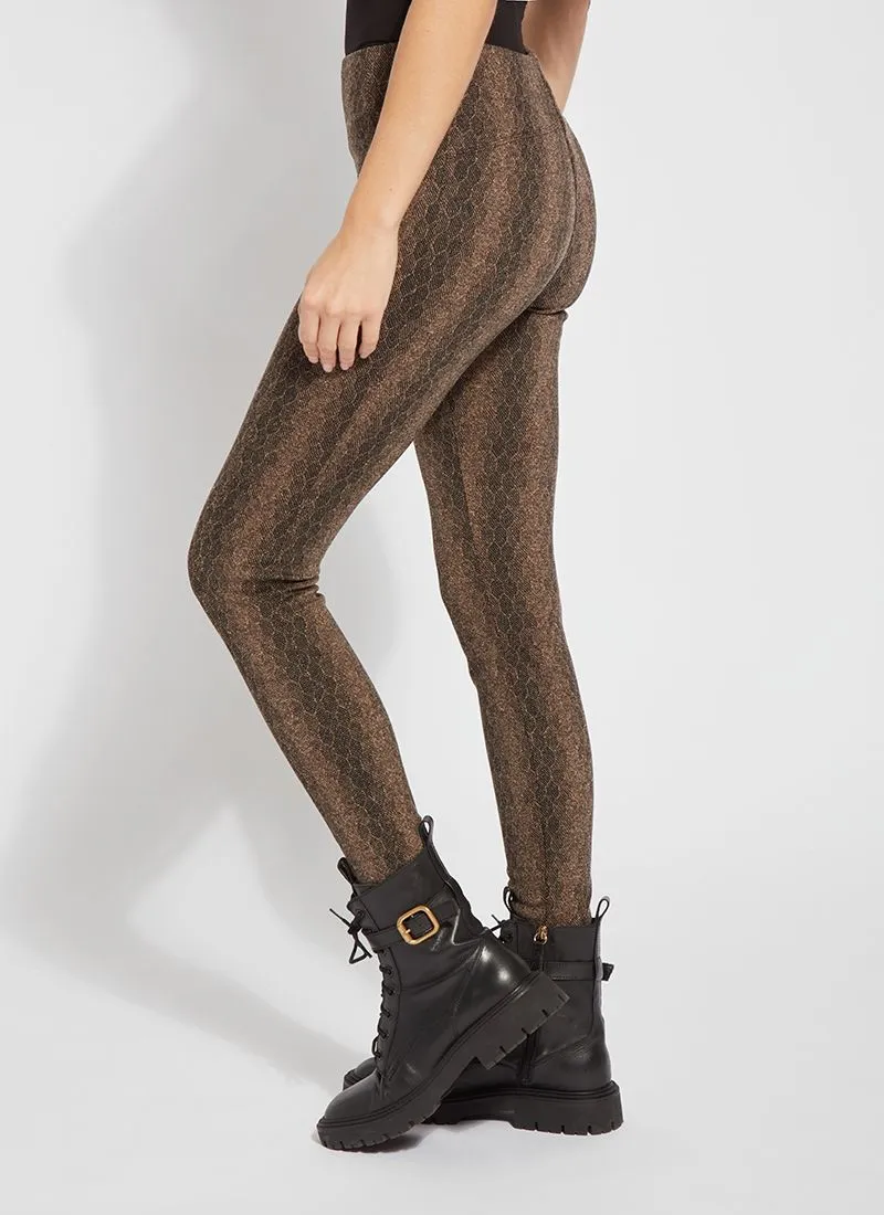 Jacquard Laura Legging | Warm Honeycomb