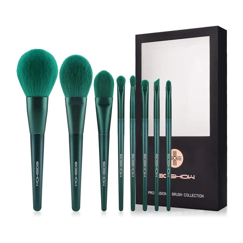 JADE SERIES - 8 PCS JADE GREEN BRUSH KIT WITH BOX