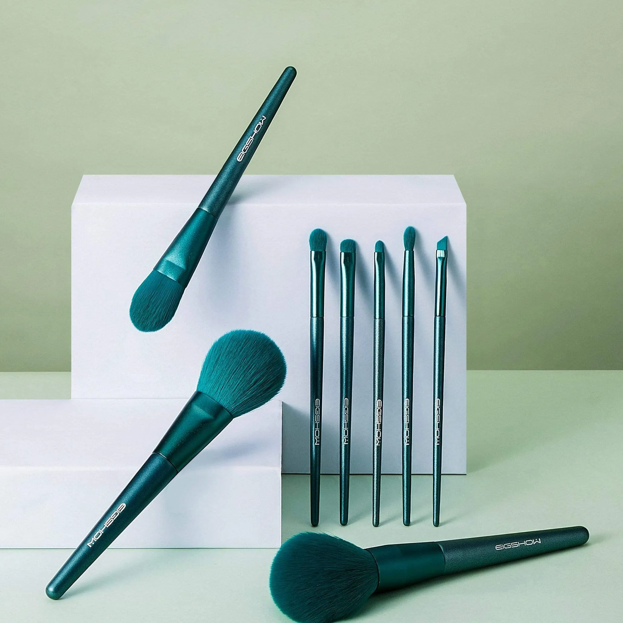 JADE SERIES - 8 PCS JADE GREEN BRUSH KIT WITH BOX