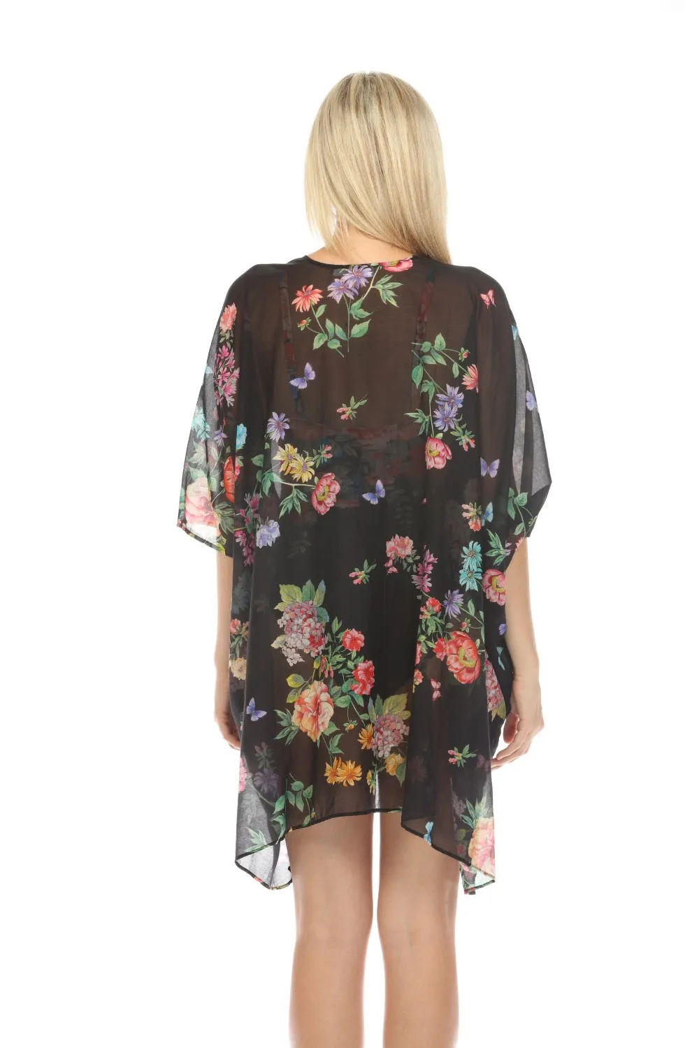 Johnny Was Black Butterfly Kimono Boho Chic CSW3723-M