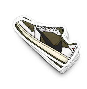 Jordan 1 Low "Travis Scott Reverse Olive" Sneaker Sticker