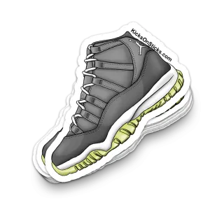 Jordan 11 "Cool Grey" Sneaker Sticker Aged