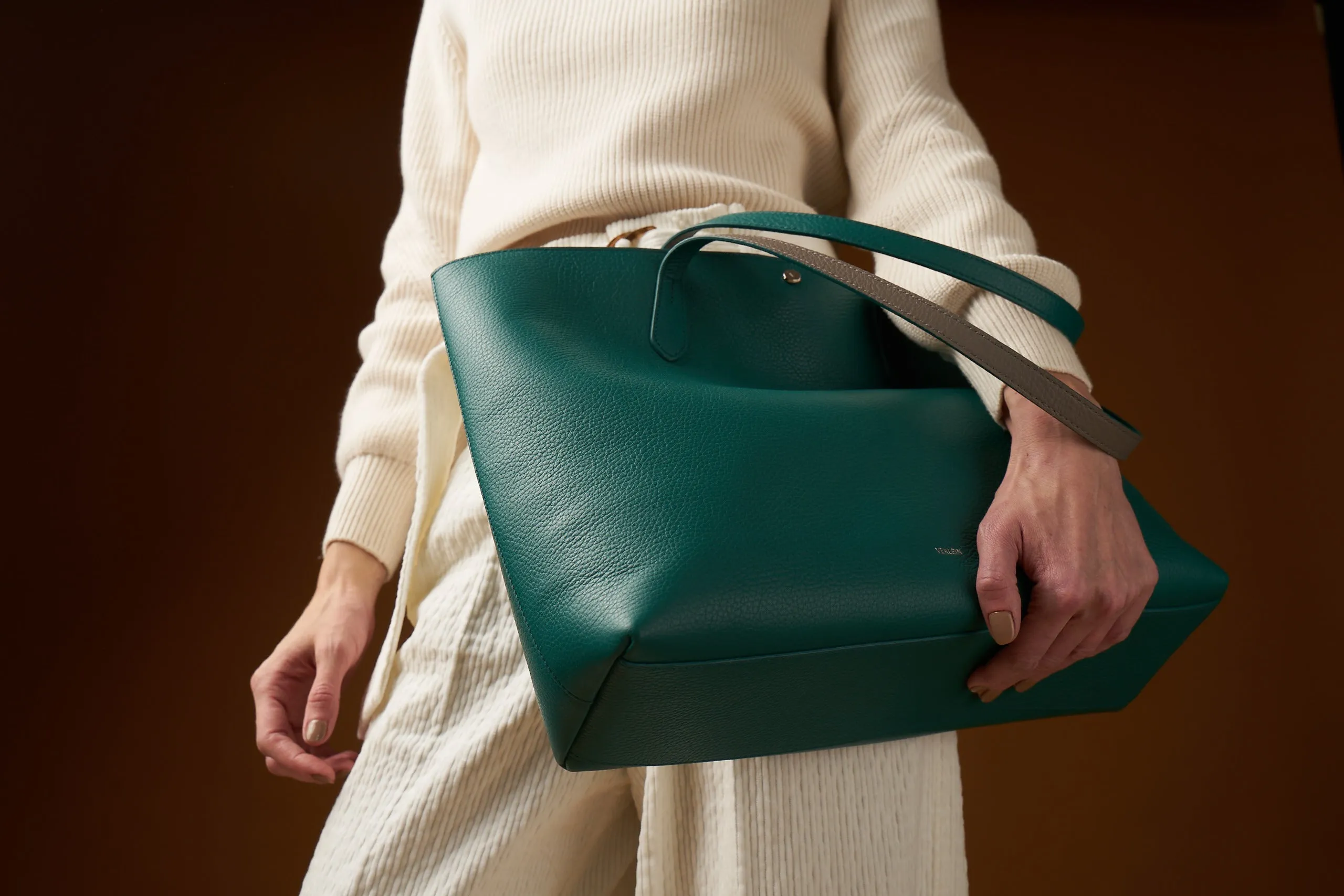 Julia Tote Bag, Emerald Green