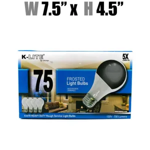 K-Lite Heavy Duty 75w Light Bulbs - 4 pk.