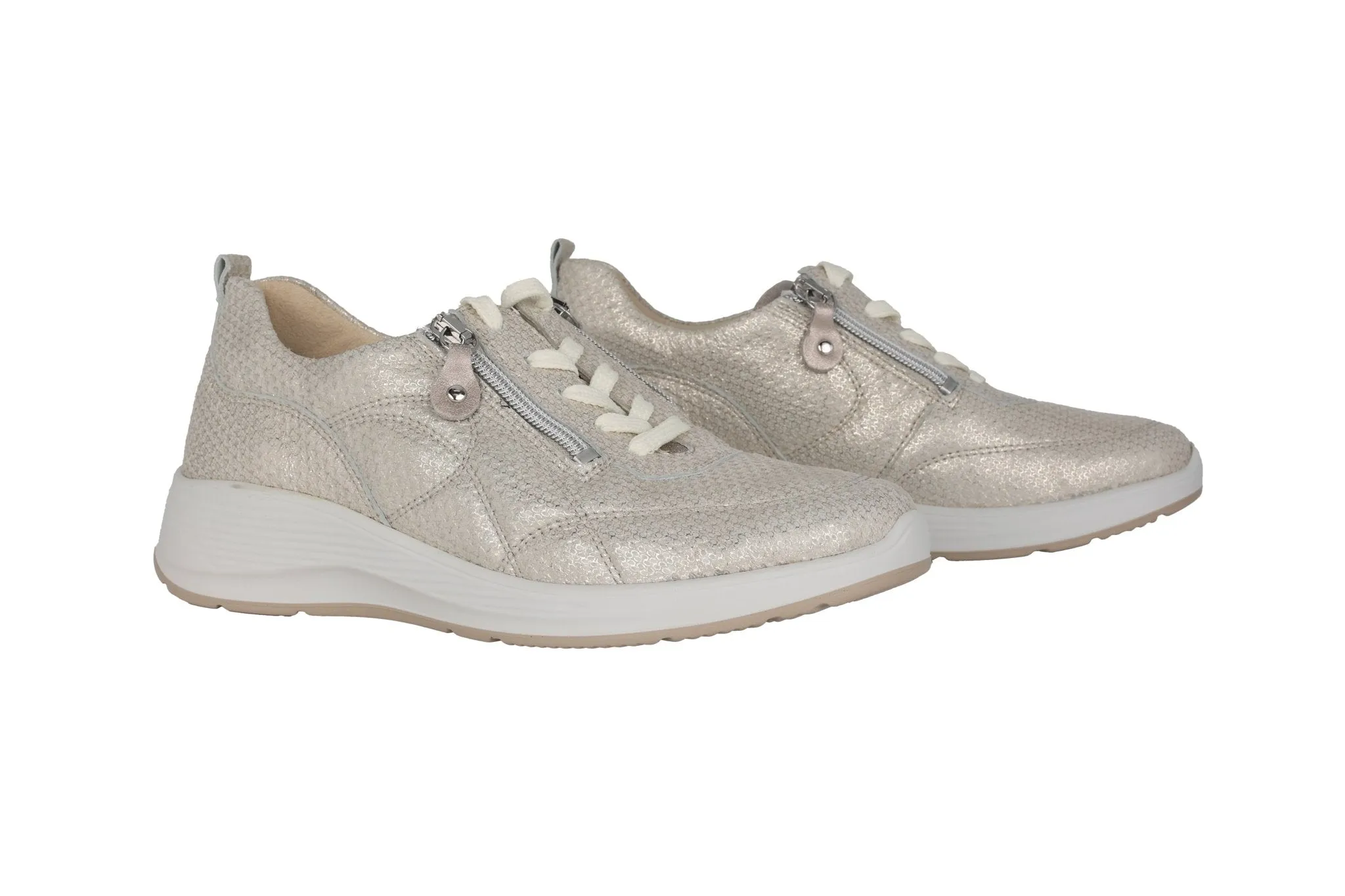 'Kalea' women's very wide fit (K) sneakers - silver